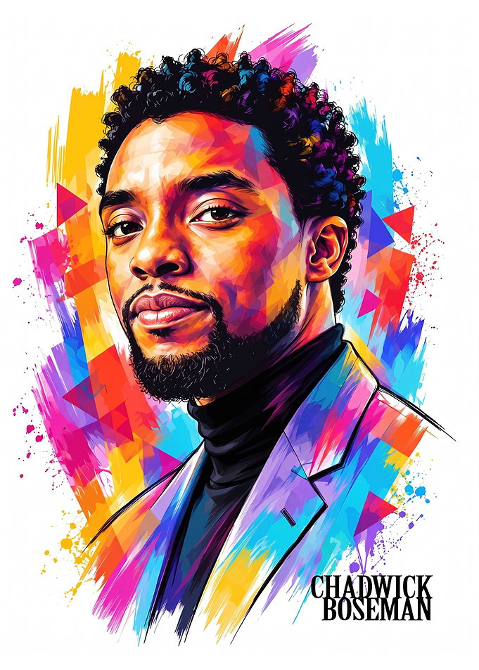 Chadwick Boseman Pop Art Portrait