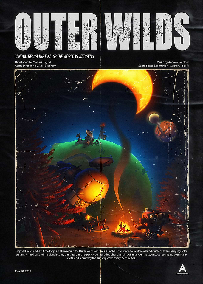 Outer Wilds Space Exploration Game Poster
