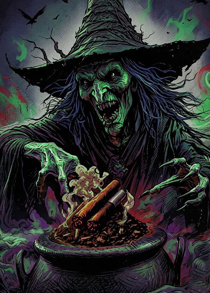 Wicked Witch Brewing Magic Potion