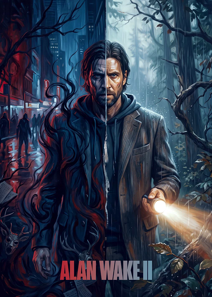 Alan Wake 2 Split Reality Poster