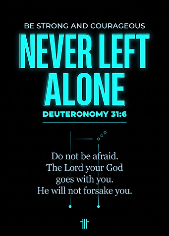 Deuteronomy 31:6 Inspirational Bible Verse Poster