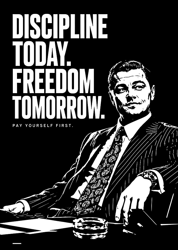 Discipline Today Freedom Tomorrow Motivational Poster