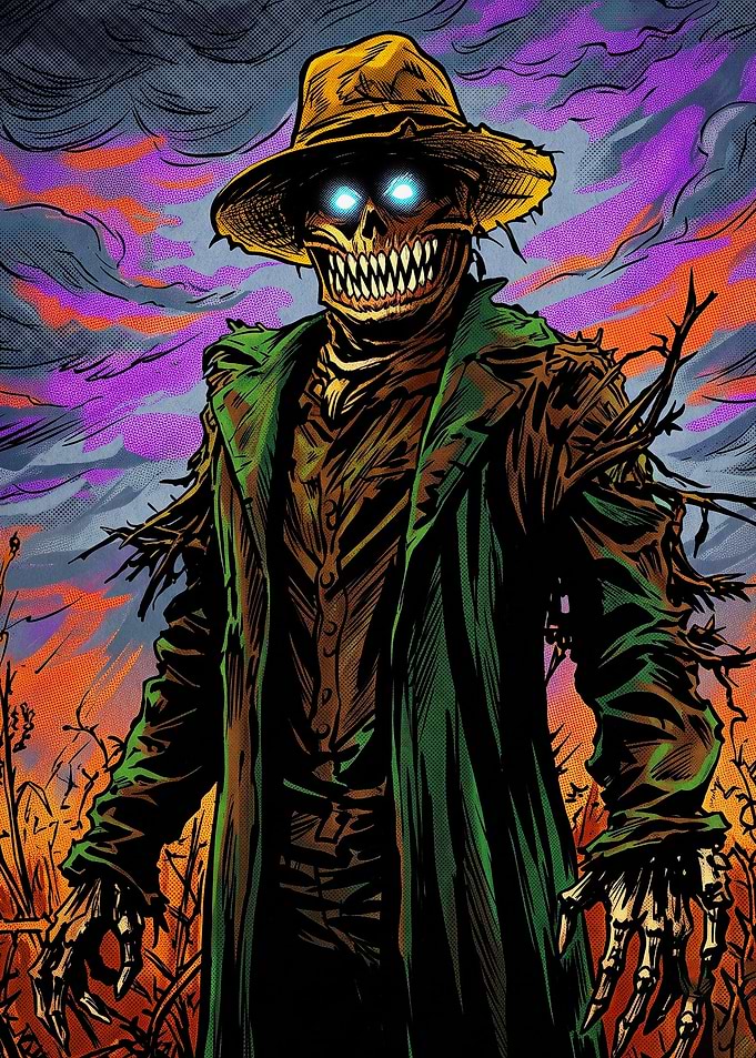 Scarecrow Horror Comic Book Illustration