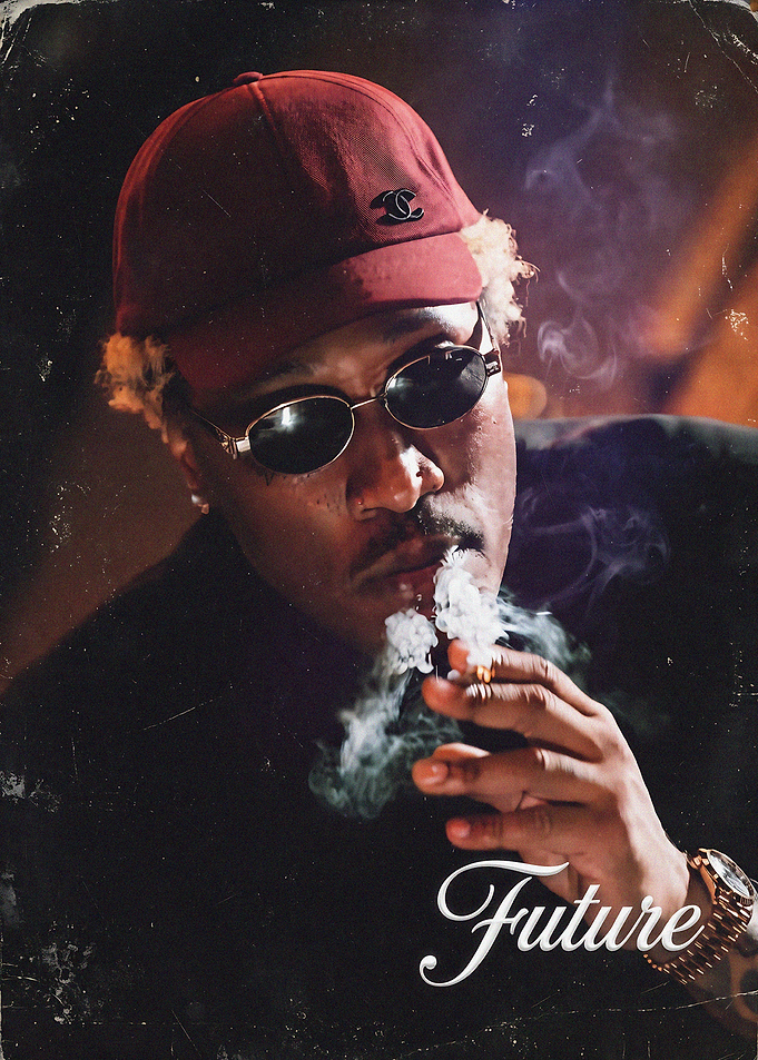Future Rapper Portrait with Smoke