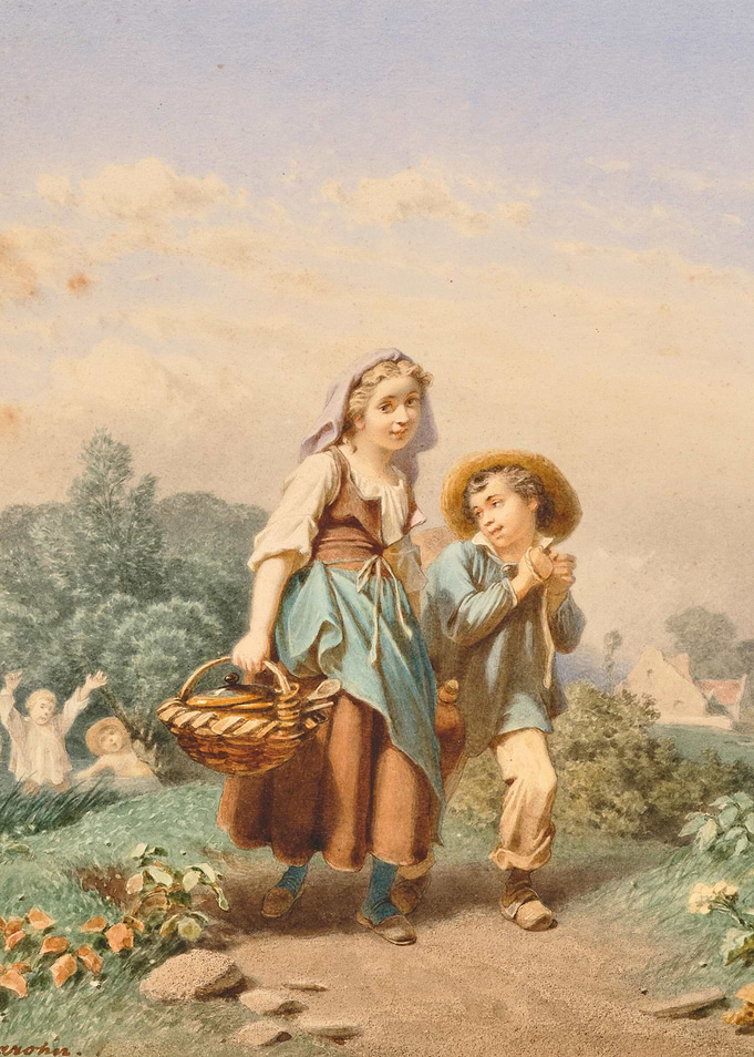 Children Walking in the Countryside