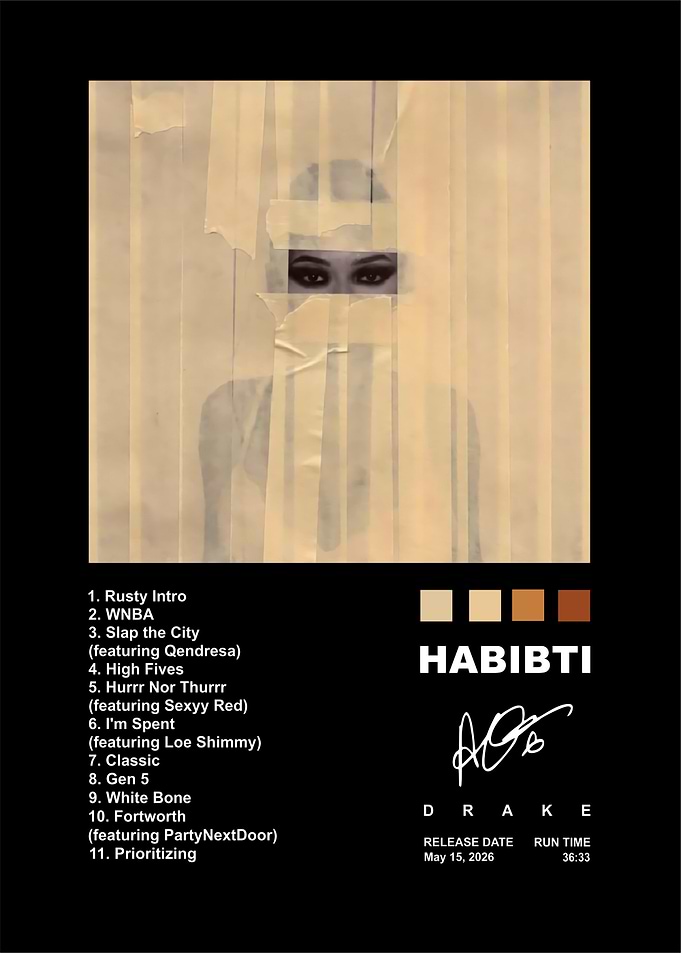 Drake Habibti Album Cover Poster