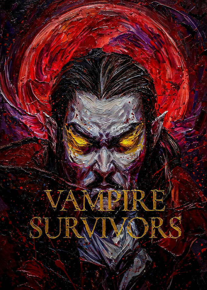 Vampire Survivors Game Art Poster