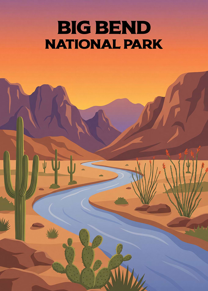 Big Bend National Park Travel Poster
