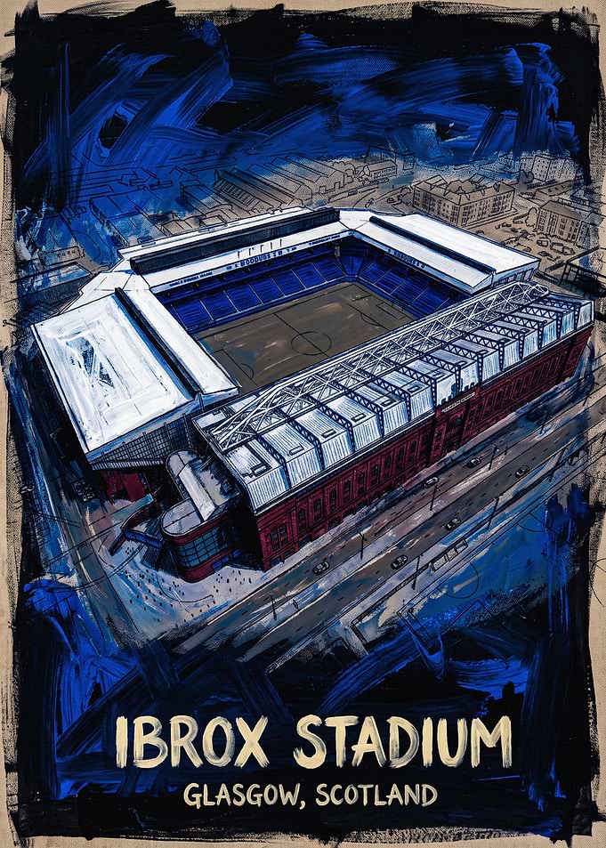 Ibrox Stadium Glasgow Art Print