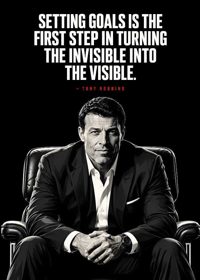 Tony Robbins Inspirational Quote Poster