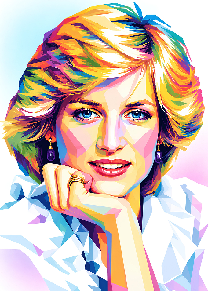 Princess Diana Pop Art Portrait