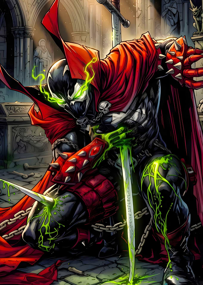 Spawn Comic Book Character Illustration