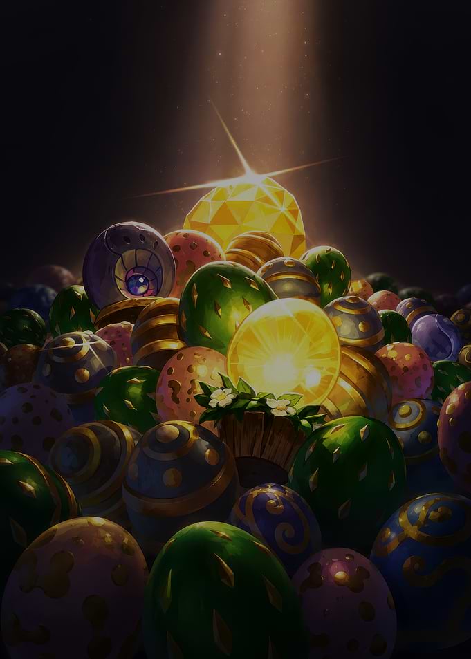 Pile of Magical Glowing Eggs