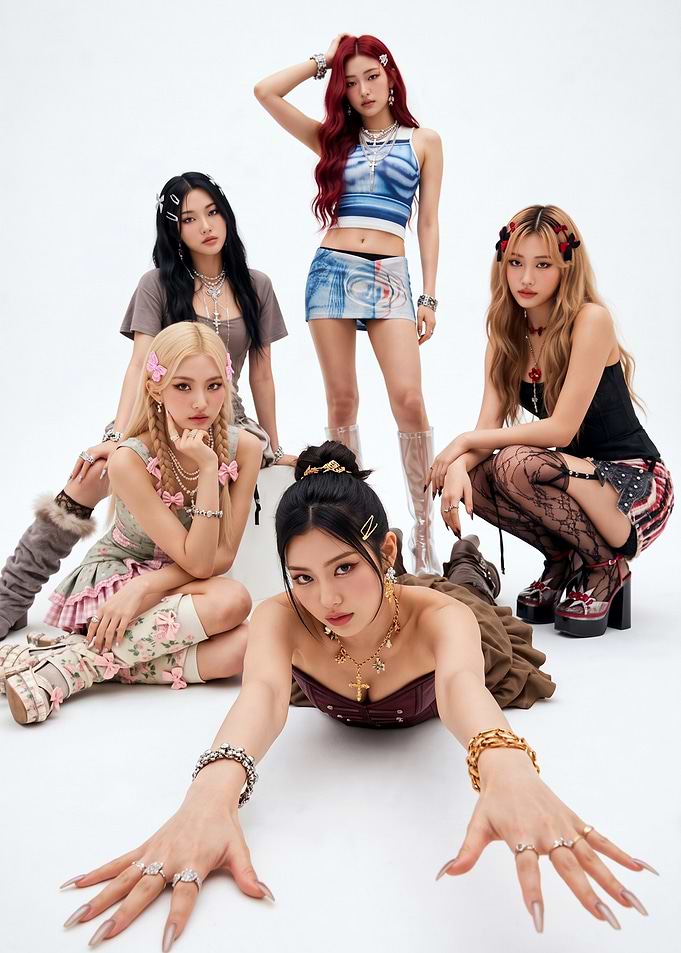 Le SSerafim K-pop Girl Group Portrait