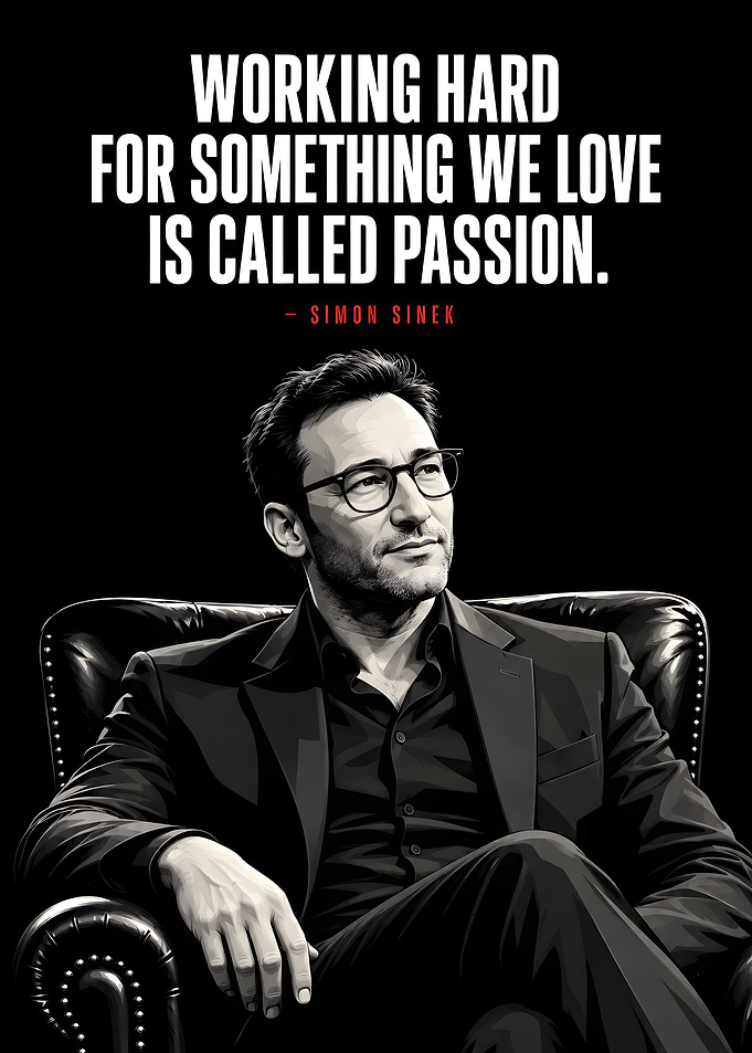 Simon Sinek Inspirational Quote Poster