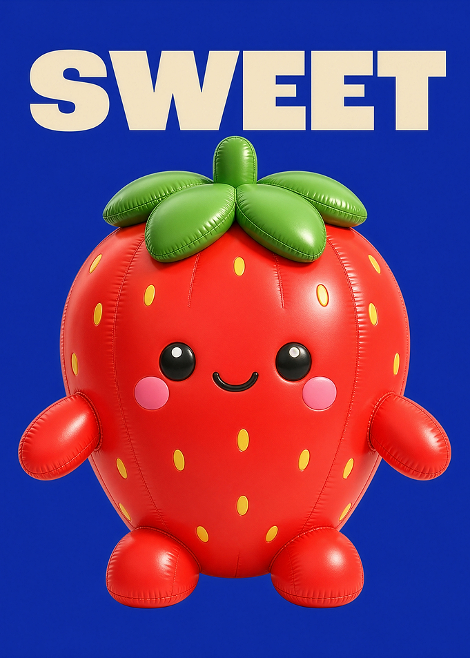 Cute Inflatable Strawberry Character