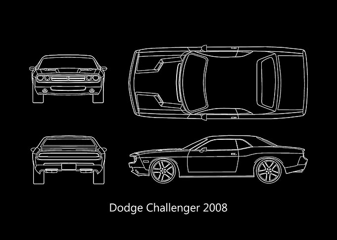 Dodge Challenger 2008 Blueprint