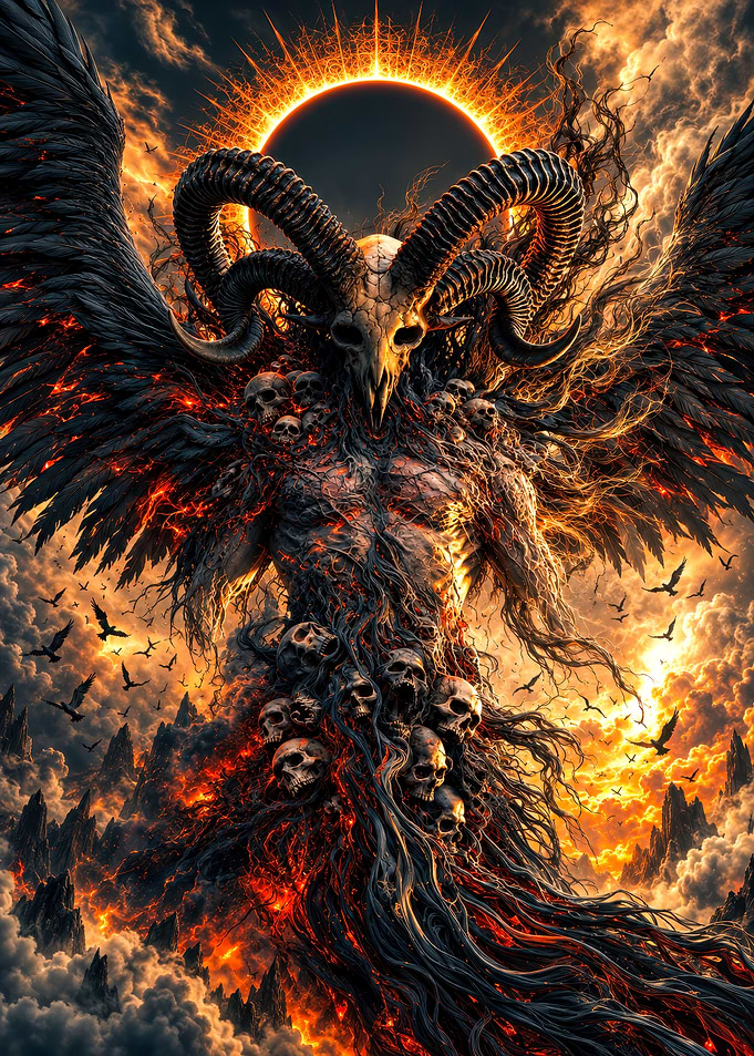 Dark Demon Lord Under Solar Eclipse