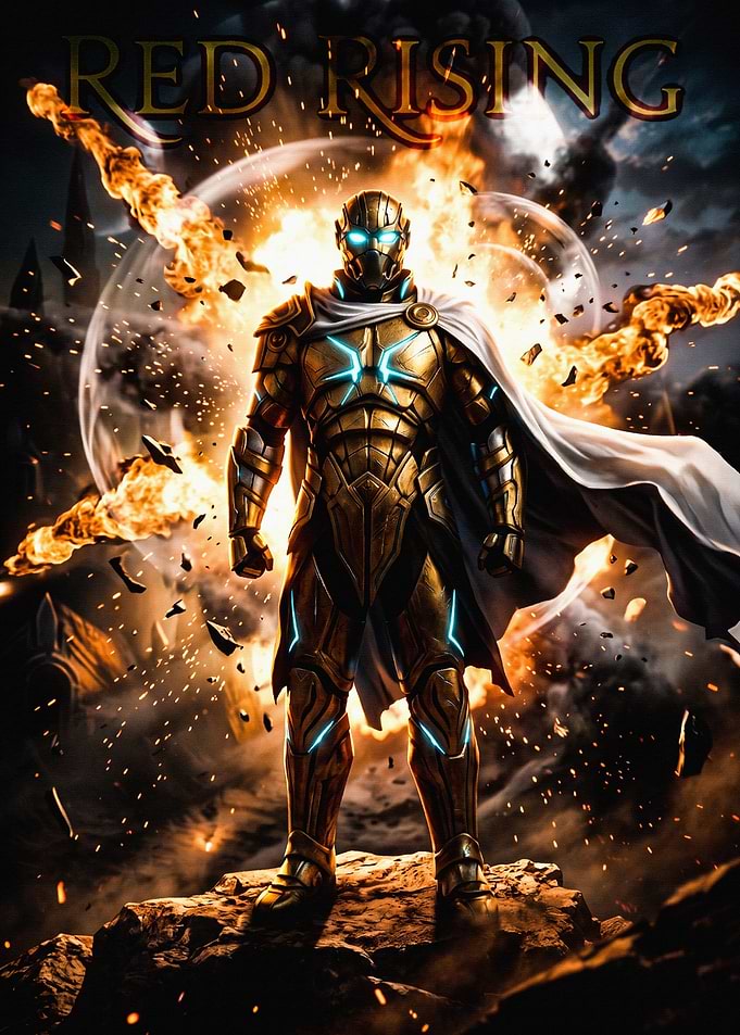 Red Rising Gold Knight Poster