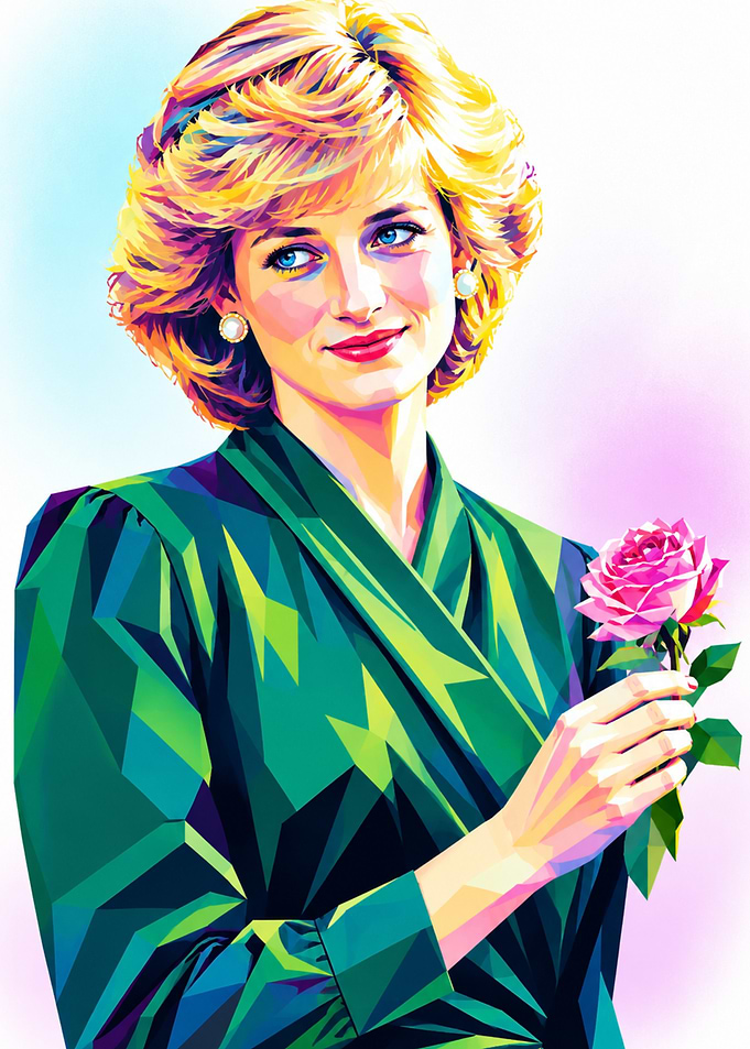 Princess Diana Pop Art Portrait