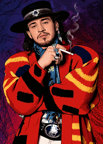 Stevie Ray Vaughan Portrait Illustration