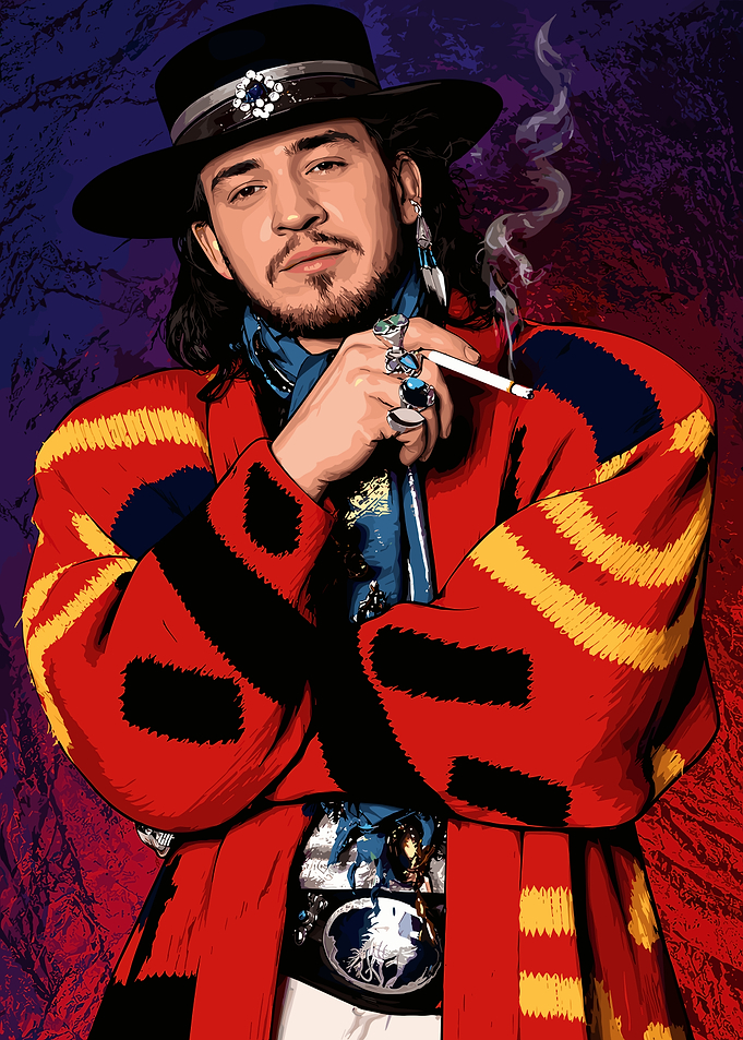 Stevie Ray Vaughan Portrait Illustration