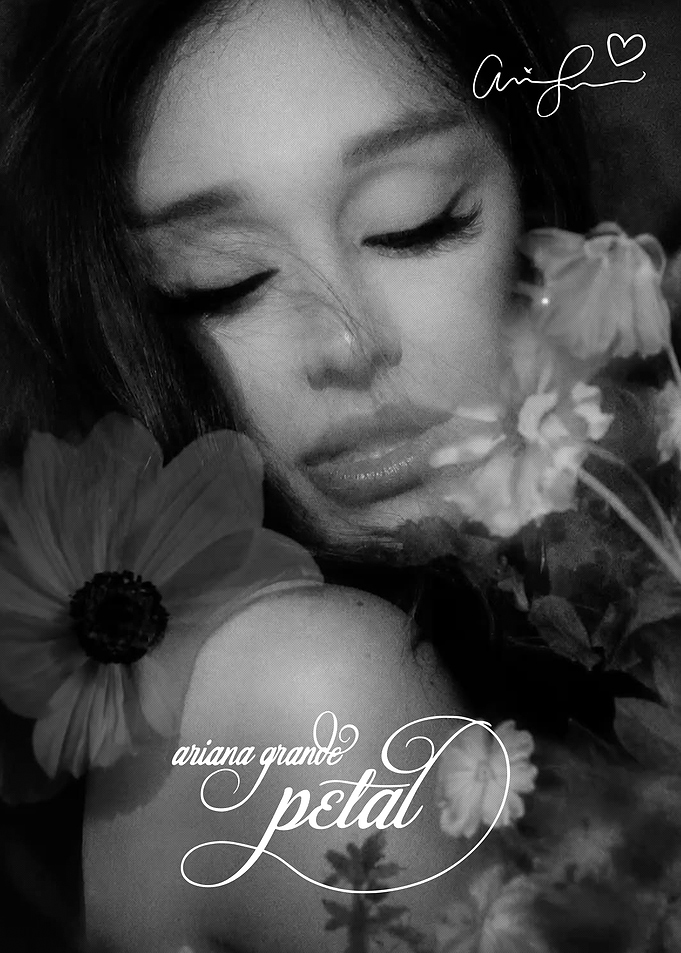 Ariana Grande Petal Black and White