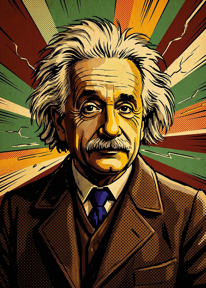 Pop Art Portrait of Albert Einstein