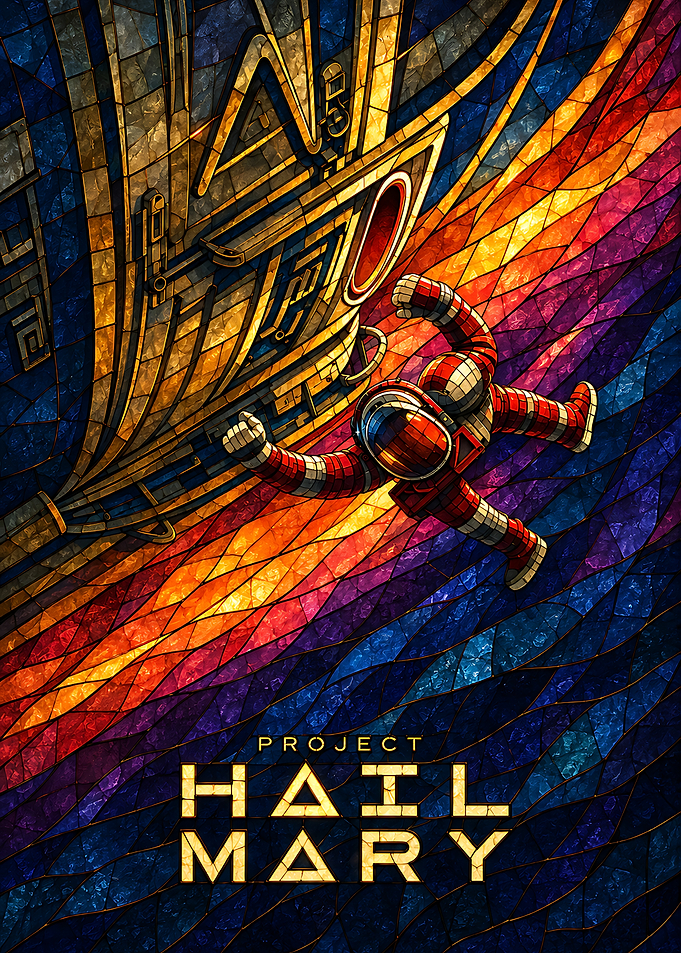 Project Hail Mary Stained Glass Poster