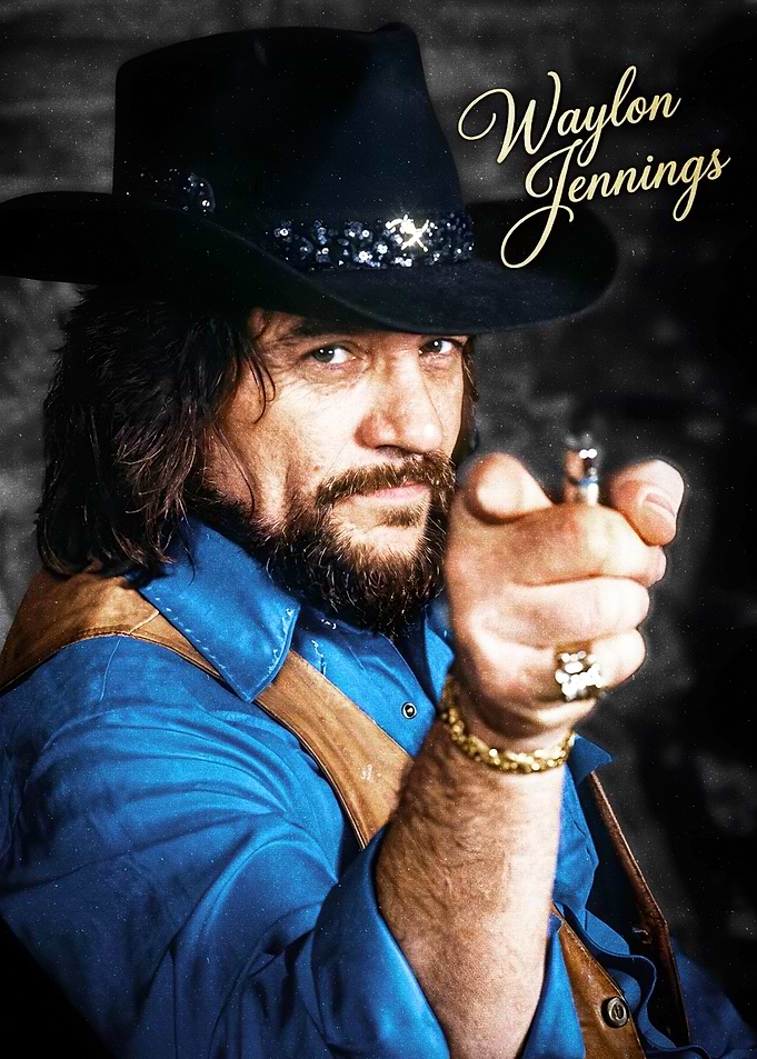 Waylon Jennings Portrait Poster