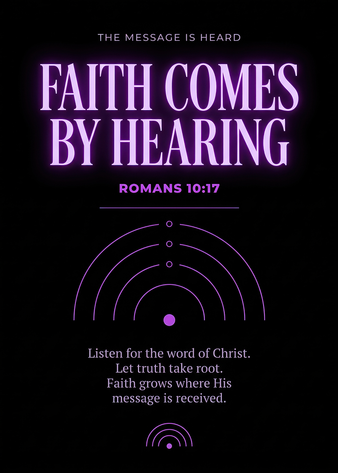 Faith Comes By Hearing Bible Verse