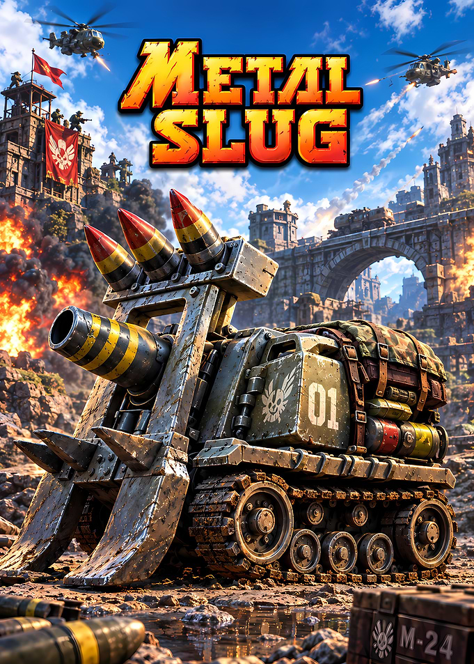 Metal Slug Tank Battle Scene