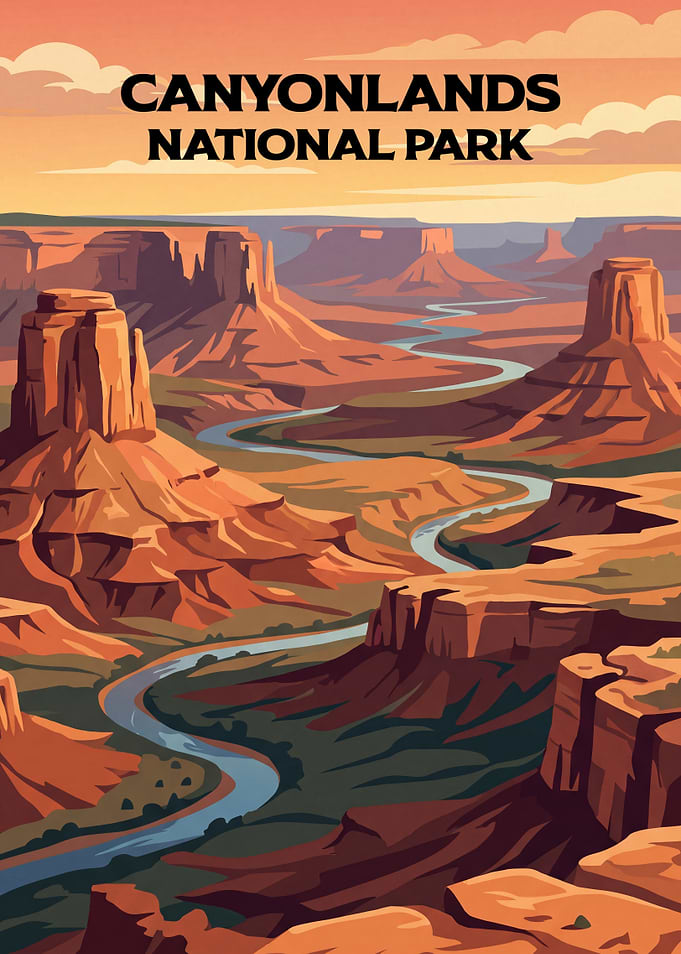 Canyonlands National Park Vintage Poster