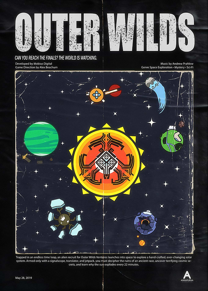 Outer Wilds Minimalist Solar System Poster