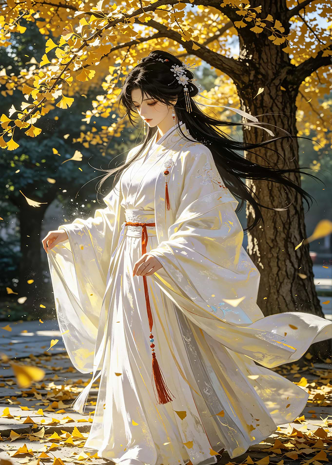 Elegant Woman in Traditional Hanfu