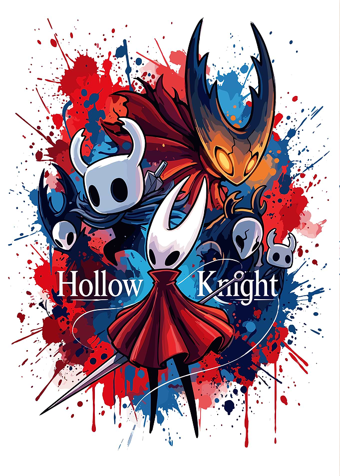 Hollow Knight Characters Watercolor Art