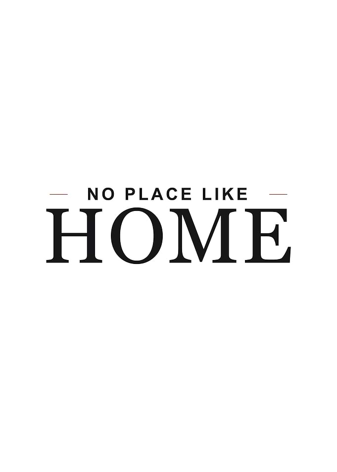 No Place Like Home Text Art
