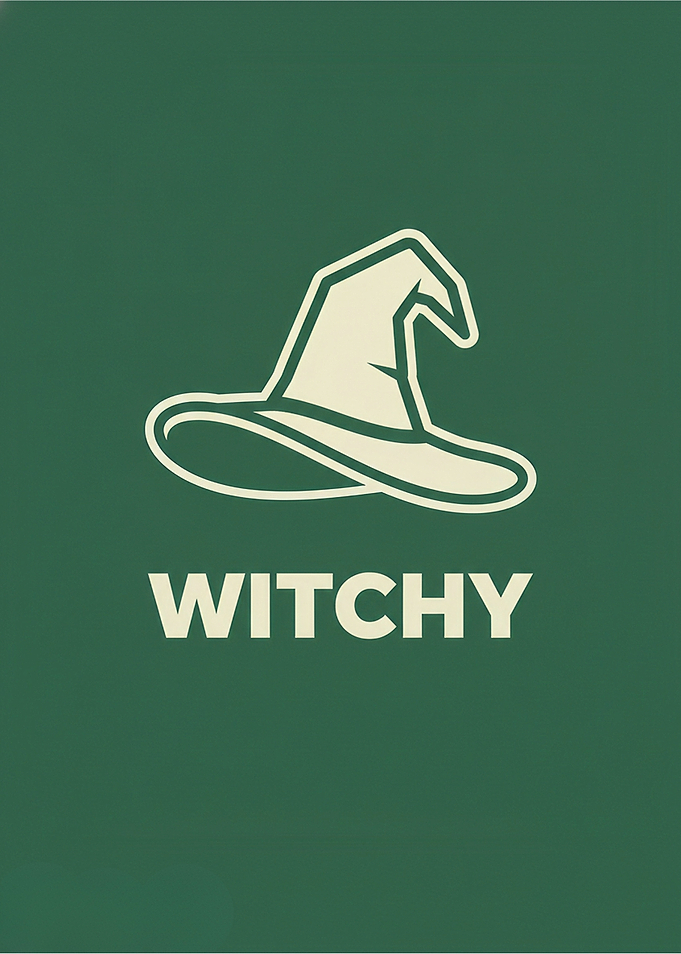 Witchy Minimalist Witch Hat Graphic