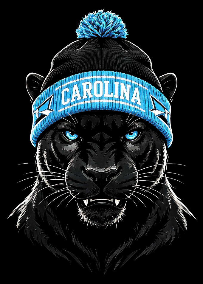 Retro Panther Beanie Illustration