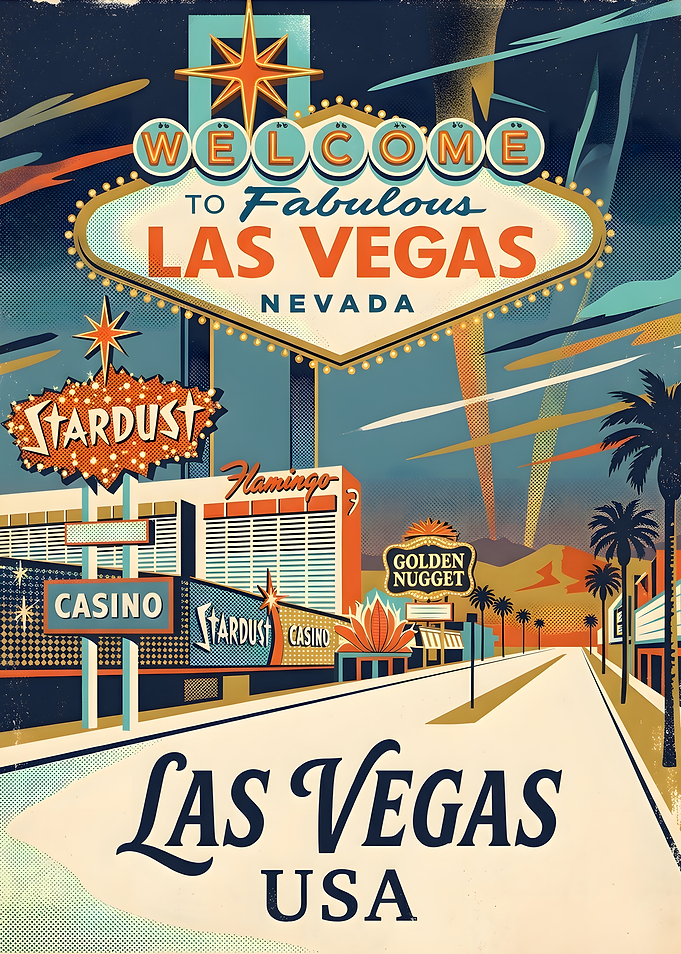 Vintage Las Vegas Travel Poster
