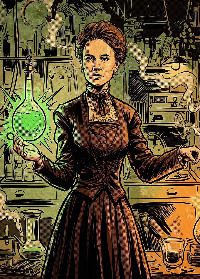 Victorian Scientist with Glowing Potion