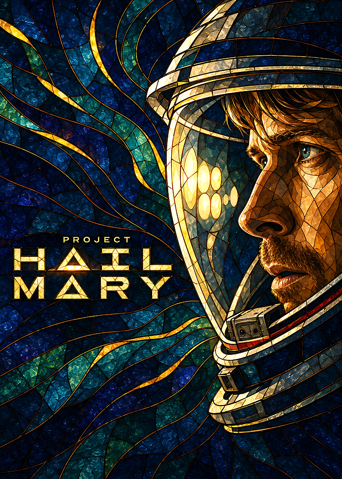 Project Hail Mary Stained Glass Poster