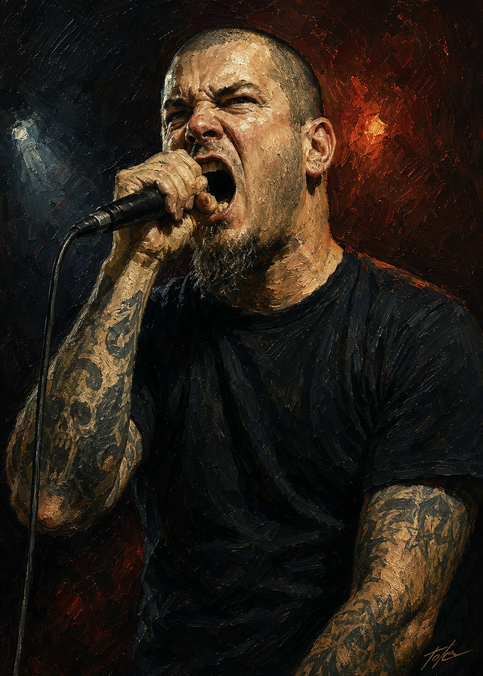 Phil Anselmo Singing Portrait Painting
