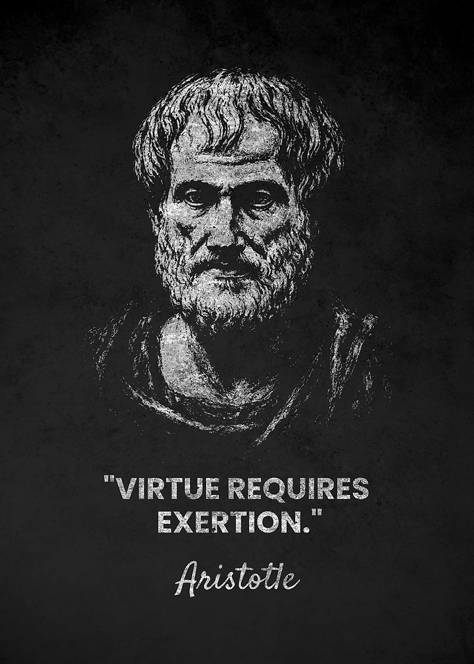 Aristotle Virtue Quote Poster v4