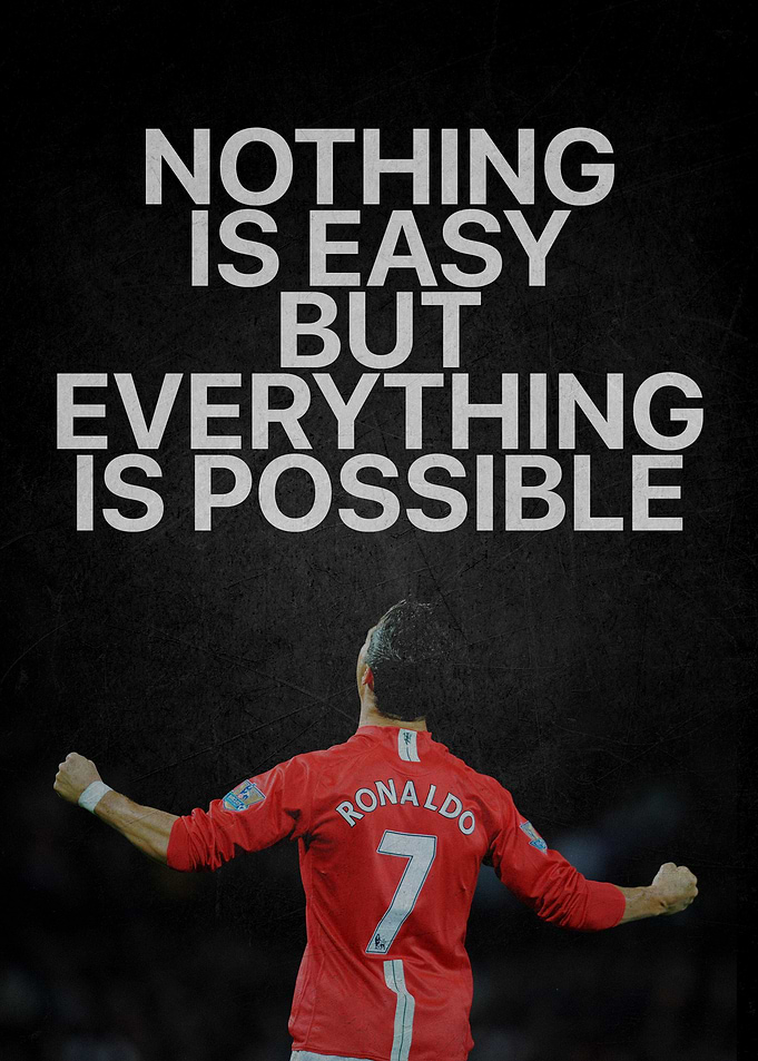 Cristiano Ronaldo Inspirational Sports Poster