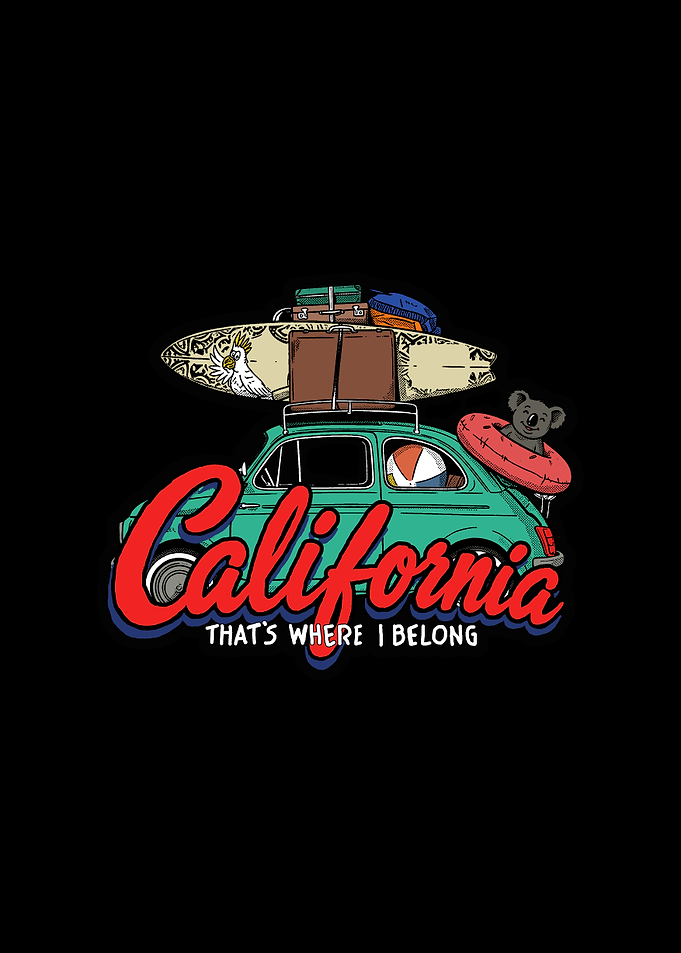 California Road Trip Illustration