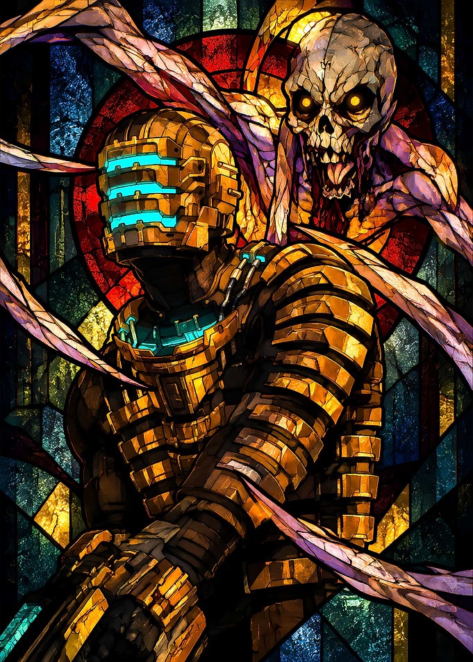 Dead Space Stained Glass Art