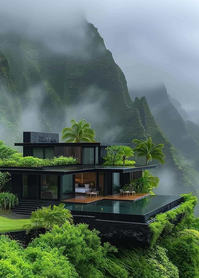 Modern Tropical Cliffside Villa