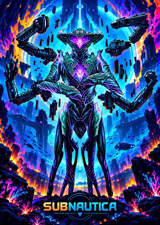 Subnautica Alien Architect Poster