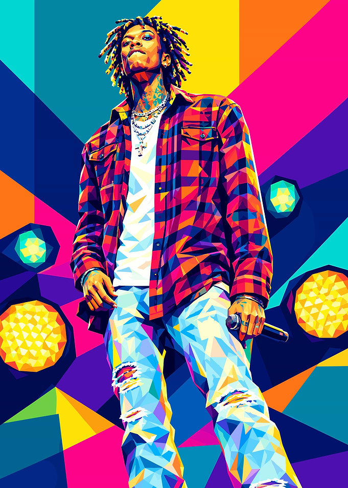 Wiz Khalifa Pop Art Portrait